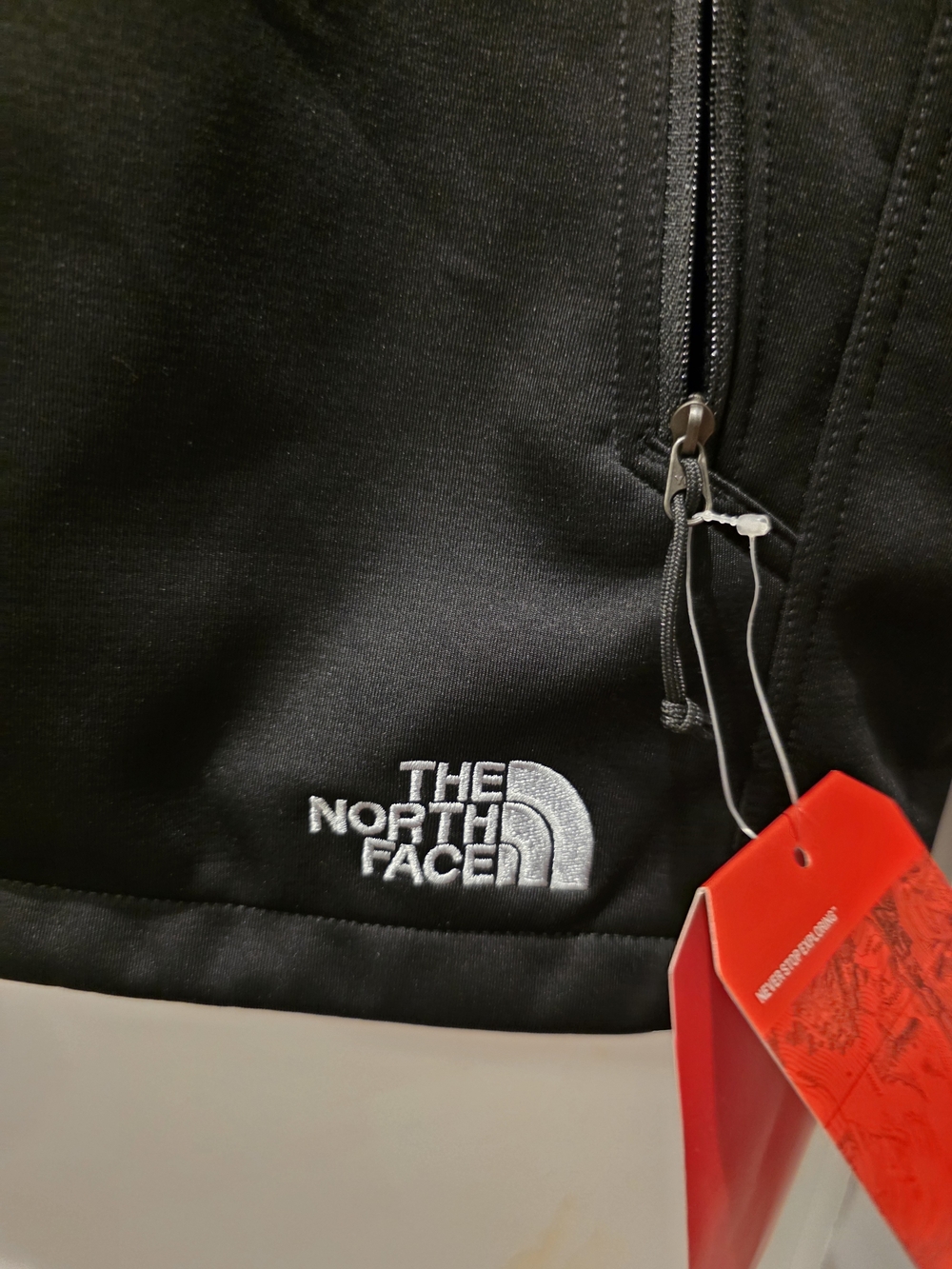 The North Face Vest Mens XL Black Softshell Windwall Bulleit Frontier Whiskey - Picture 6 of 10